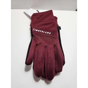 Timberland Touchscreen Gloves Women's Size SM Small Maroon Black Warm NWT‎ NEW